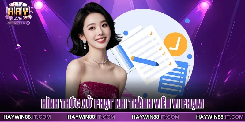 Điều Khoản Sử Dụng 4 Hình thức xử phạt khi thành viên vi phạm